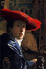 Girl with a Red Hat by Johannes Vermeer